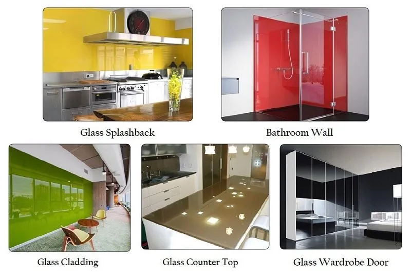 Back-painted glass applications
