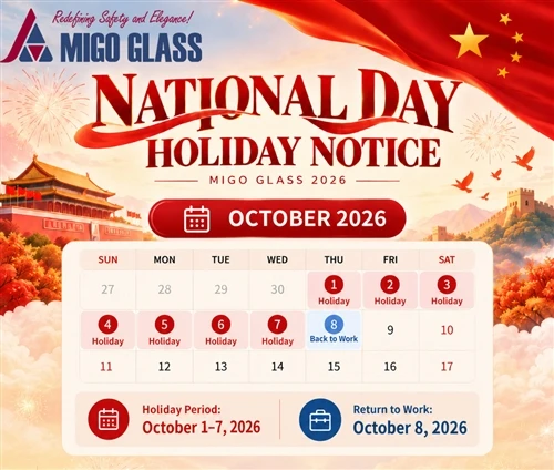 MIGO Glass 2026 Hiina rahvuspäeva pühadeteade